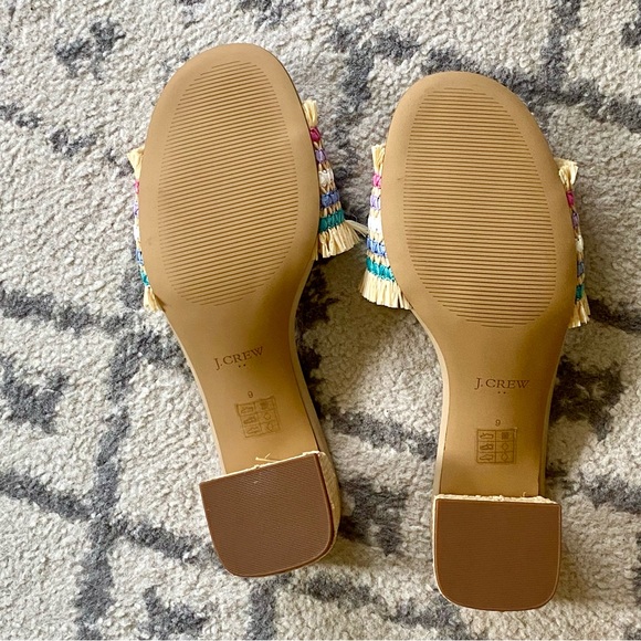 JCREW rainbow raffia woven mule sandals - Picture 4 of 7